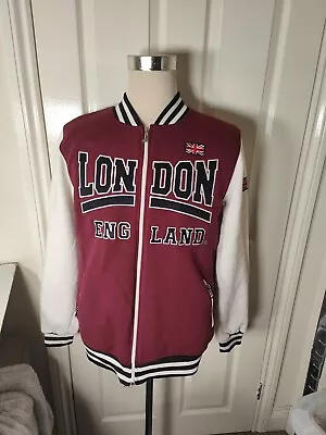 Buy London England Full Zip Varsity Jacket Embroidery, Size Extra Large XL • 15£