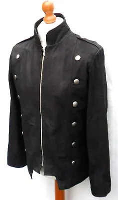 Buy HAND MADE Mans REAL LEATHER COAT JACKET MILITARY TUNIC HUSSARS GOTH STEAMPUNK • 71.99£