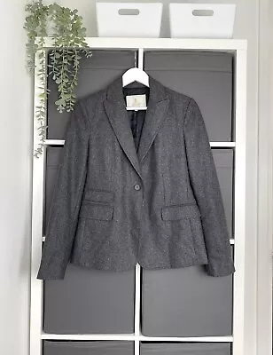 Buy The House Of Bruar Wool Blazer Jacket Size 10 Grey Twill Country • 49.99£
