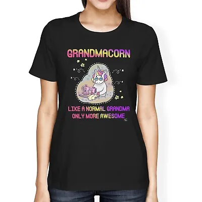 Buy 1Tee Womens Loose Fit Grandmacorn, Like A Normal Grandma Awesome Unicorn T-Shirt • 7.99£