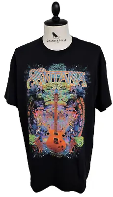 Buy Santana 2015 Euro Tour Double Sided Graphic T-Shirt Official Merch Size XL • 23.99£