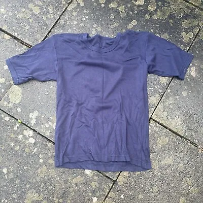 Buy New British Army Surplus Issue Vest PT Dark Blue Cotton T-Shirt Base Layer • 5.99£