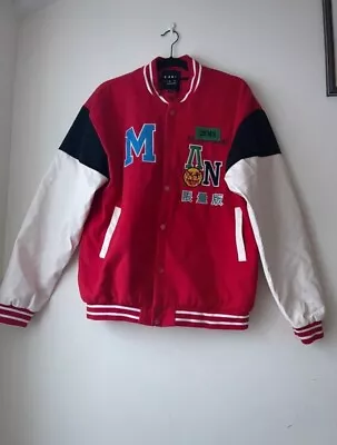 Buy Boohoo Letterman Red Varsity Jacket Size L • 20£