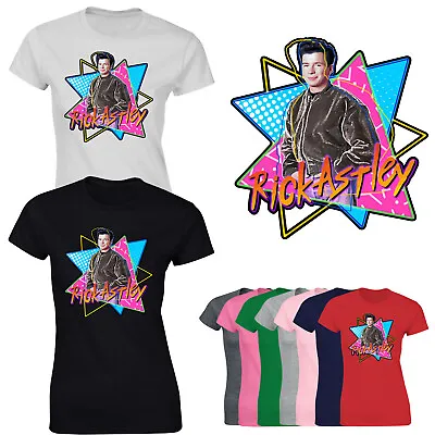 Buy Rick Astley Homage Ladies Iconic UK Music Legend Vintage Retro Memes Gift TShirt • 8.99£