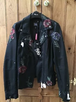Buy Ladies Faux Leather Jacket Size M • 40£