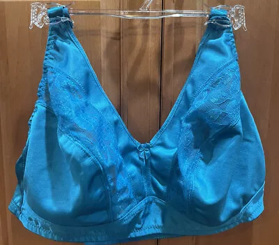 Buy Lunaire Bra Wirefree Full-Figure Bra  Style 1629 Turquoise W/ Lace NWT  ~ 42C • 14.47£