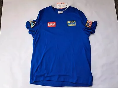 Buy T Shirts Mens Xl Blue NASA Patches.same Day Dispatch.ideal Present.apollo 11 • 8.50£