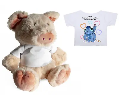 Buy Lilo And Stitch Personalised Soft Toy T-shirt Art Sketch Valentine Birthday Bear • 7.50£