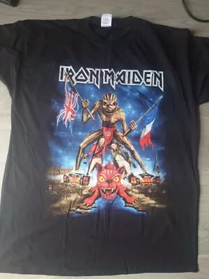 Buy Iron Maiden Down Load Festival Book Of  Souls Tour T Shirt 2016 • 35£