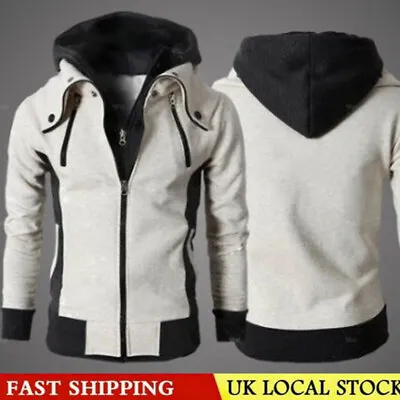 Buy Men Zip Up Hoodie Coat Winter Warm Jacket Hooded Sweatshirts Top Casual Clothes! • 6.99£