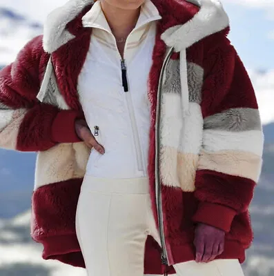 Buy Womens Fleece Hoodies Coat Jacket Ladies Winter Warm Outwear Overcoat Plus Size • 20£
