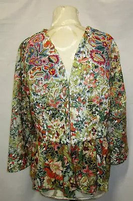 Buy SOFT SURROUNDINGS Jacket Floral Lace Openwork Colorful Lined Embroidered Size L • 32.12£