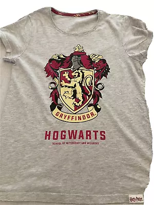 Buy Harry Potter Hogwarts Gryffindor T Shirt Medium Grey • 7.99£