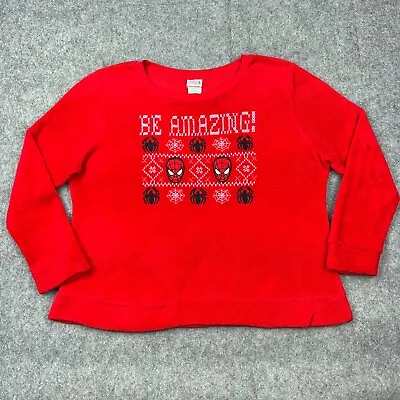 Buy Spiderman Sweater Womens 3X Red Christmas Cozy Plush Knit Holiday Embroidered • 14.14£