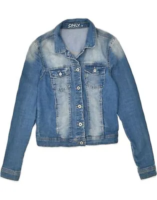 Buy ONLY Womens Denim Jacket EU 36 Small Blue Cotton FV01 • 13.30£