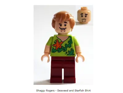 Buy LEGO Minifigure Shaggy Rogers - Seaweed And Starfish Shirt Scooby-Doo Inv 226 • 23.12£