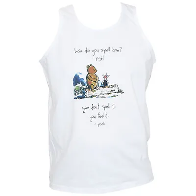 Buy WINNIE THE POOH How Do You Spell Love Friendship Quote Unisex T Shirt Vest Top • 14£