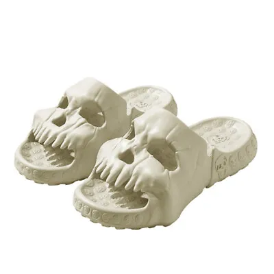 Buy New Skull Design Men Women Slippers Summer In/Outdoor Fun Slippers Bathroom 2023 • 9.45£