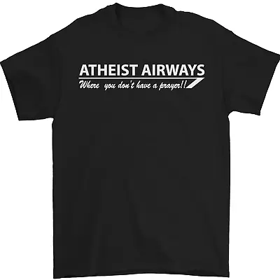 Buy Atheist Airways Funny Atheism Mens T-Shirt 100% Cotton • 7.99£