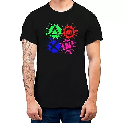 Buy Gaming Gamer Playstation Buttons Men T-shirt Playstation Gamers Tee 100% Cotton • 12.99£