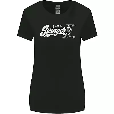 Buy Swinger Funny Baseball Softball Womens Wider Cut T-Shirt • 8.75£