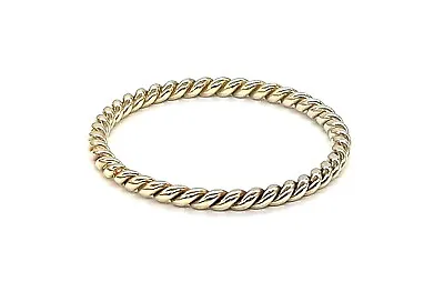 Buy Rope Ring In Solid Gold 9k,14k,18k Rope Band Twisted Thread Twist Rope Thin Ring • 149.19£