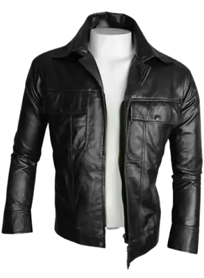 Buy Mens Rock N Roll Stage Black Leather Halloween Costume Jacket • 78.77£