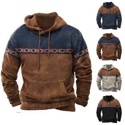 Buy Contemporary Mens Sweatshirt Hoodie With Bag Long Sleeve T-Shirt Tops • 22.61£