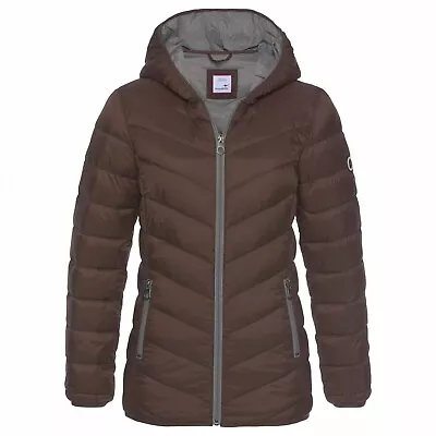 Buy KangaROOS Padded Quilted Between-Season Jacket In Brown Size 20 • 50£