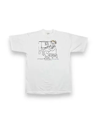 Buy Vintage 1999 John Lennon Yoko Ono Borrowed Time White Big Graphic T Shirt • 19.99£