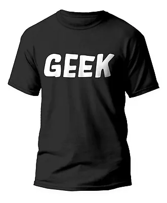 Buy Mens Geek T-shirt Funny Geek Nerd Novelty Gift T-shirt 100% Cotton • 12.99£