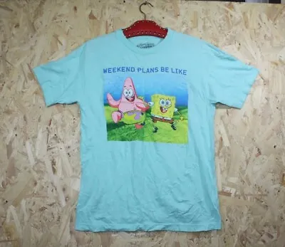 Buy SpongeBob T-Shirt Size M SquarePants Weekends Plans Be Like  • 12.50£