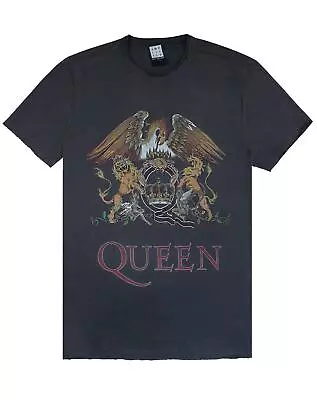 Buy Amplified Queen Coral Crest Charcoal Mens Band T-Shirt • 22.99£