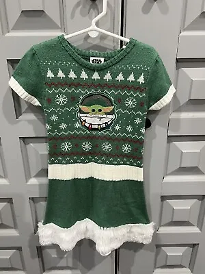 Buy Star Wars The Child Baby Yoda Grogu Christmas Sweater Dress Size XS (4-5) • 12.49£