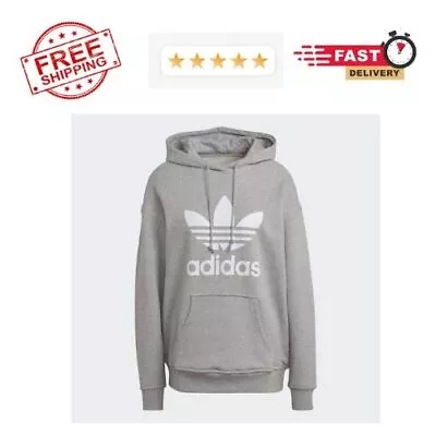 Buy Adidas Originals Women's Hoodie Adicolor Trefoil Grey • 24.99£