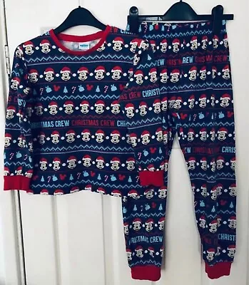 Buy Disney Childrens Boys Mickey Mouse Christmas Pyjamas Size 9-10 • 4£