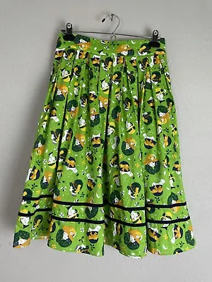 Buy Banned Apparel Skirt Size XS Dancing Days Retro Green Pleated Flapper Women Girl • 22.48£