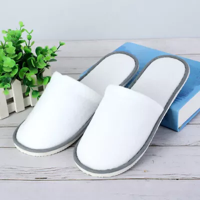 Buy SLIPPERS Unisex GUEST Slipper HOTEL Close-toed SPA Shoes DISPOSABLE TOWELLING • 3.43£