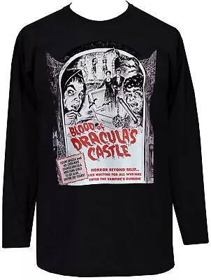Buy Blood Of Dracula's Castle Men's Long Sleeve Horror T-Shirt Gothic Halloween • 22.95£