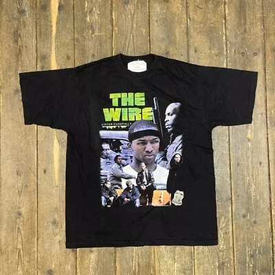 Buy The Wire T-Shirt Mens TV Short Sleeve Graphic Tee, Black Medium • 30£