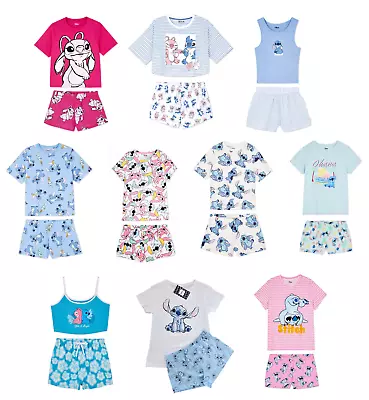 Buy Ladies Pyjamas LILO & STITCH 6 - 24 Women Cami Vest T-Shirt Tee Shorts Primark • 20.95£