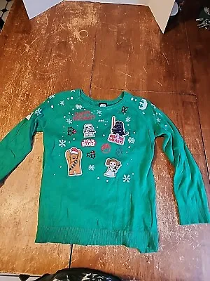 Buy Star Wars Christmas Holiday Sweater Youth Kids Size XL Death Vader Chewy Leia  • 7.87£