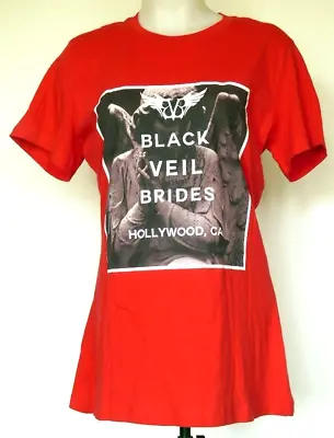 Buy NEW NWOT Black Veil Brides Hollywood CA Angel Red V-Neck T-Shirt 2XL • 18.83£