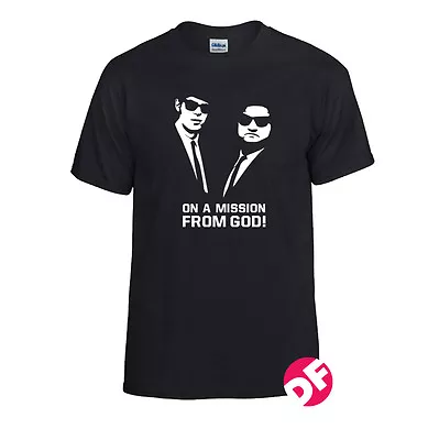 Buy Blues Brothers T Shirt  On A Mission From God Retro BNWT All Sizes Party Fun NEW • 14.99£
