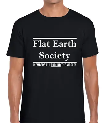 Buy Flat Earth Society Mens T Shirt Tee Funny Design Flat Earth Theory Fan Idea New  • 8.99£