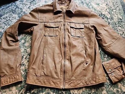 Buy Brampton Tan Leather Jacket Size Medium • 50£