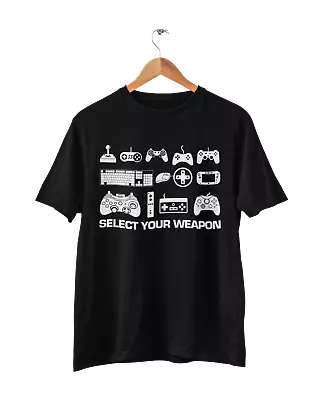 Buy Select Your Weapon Retro Gaming Controllers T Shirt Gaming Classic Gift Idea Top • 13.95£