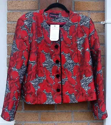 Buy Hudson & Onslow - Red Jacket - Size 22 - Org: £135  - Bnwt -wonderful Elegant • 43.99£