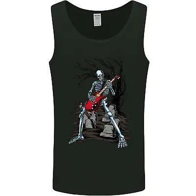 Buy Graveyard Rock Guitar Skull Heavy Metal Mens Vest Tank Top • 8.49£