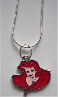 Buy Disney Little Mermaid Princess Ariel Sterling Silver Enamel Pendant Necklace • 5£